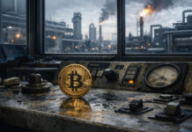 Bitcoin eyes bullish move to $75,000 where the real fight for recovery is decided beyond Iran pause Engineer adjusting Bitcoin mining servers in a data center amid network power struggle over anti-spam proposal and disputed node support