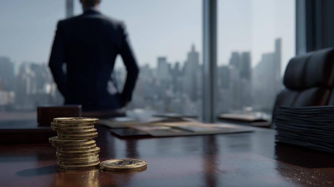 Disassembled crypto wallet device under inspection in a legislative setting, symbolizing proposed backdoor recovery access tied to a state bill amendment