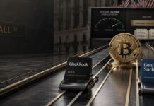 BlackRock races Goldman Sachs to turn Bitcoin volatility into ETF income Bitcoin logo