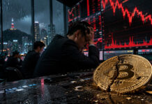 South Korea’s KOSPI crashes 10% as regulator admits ETF mistake – Bitcoin falls below $63,000 Burning bridge with Bitcoin symbol illustrating crypto bridge risk