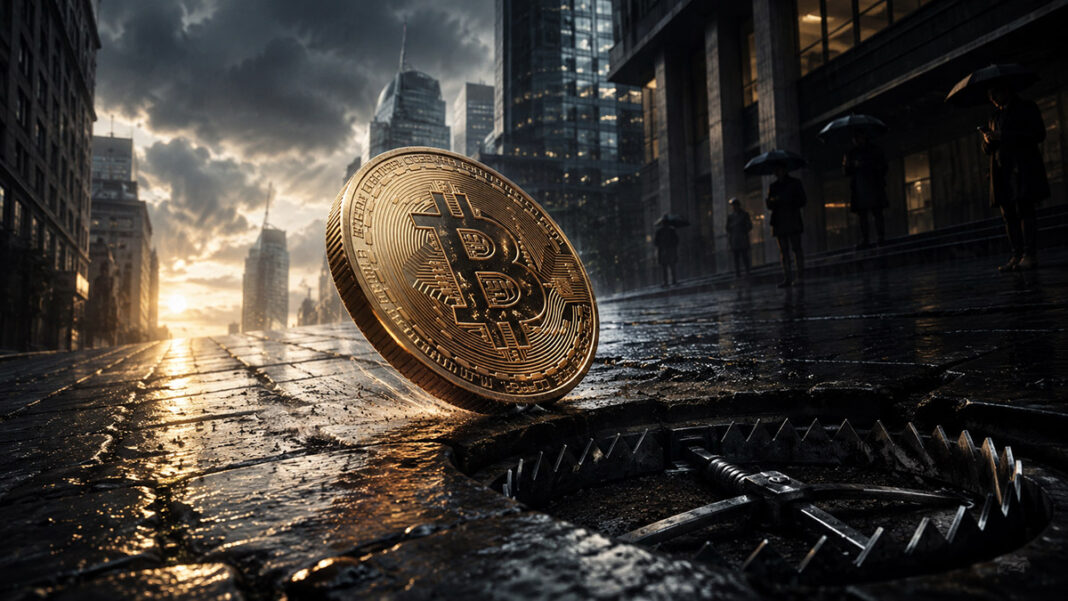 Crypto stocks vs Bitcoin volatility comparison showing Bitcoin price chart alongside publicly traded crypto company stocks.