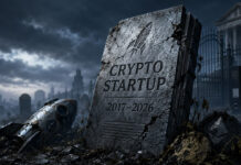 The death of the crypto startup: RIP 2017 – 2026 Binance Mesh stablecoin payment network illustration showing digital wallet and blockchain payment infrastructure