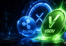 XRPL stablecoins surge to $900M, but the breakout trend is not RLUSD Crypto stocks vs Bitcoin volatility comparison showing Bitcoin price chart alongside publicly traded crypto company stocks.