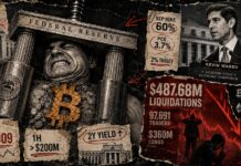 Fed Chair Kevin Warsh triggers a $488 million crypto liquidation cascade as rate-hike expectations rise Fed Chair Kevin Warsh triggers a $488 million crypto liquidation cascade as rate-hike expectations rise
